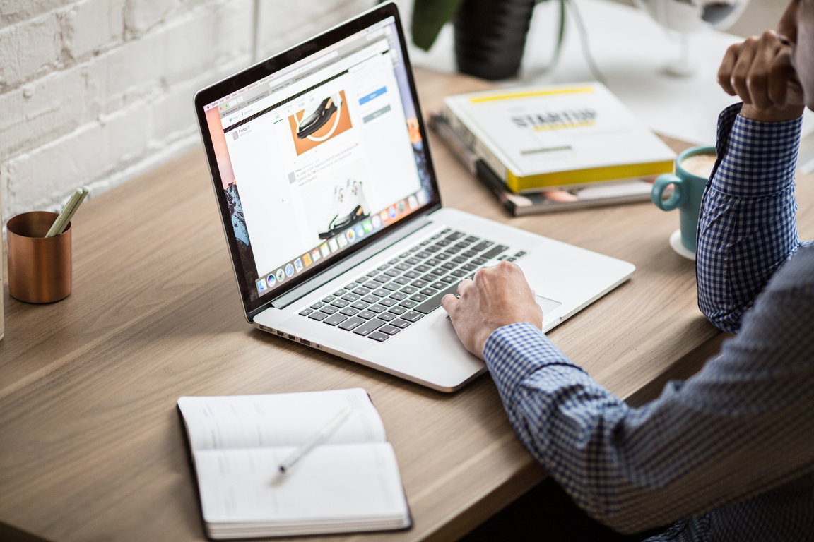 Person Using Laptop Computer